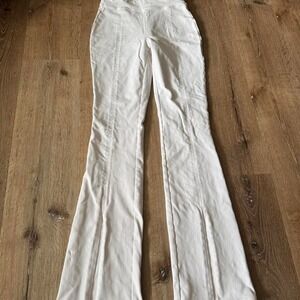 Alo Yoga White High Waist Flare‎ Leggings Womens Size S
